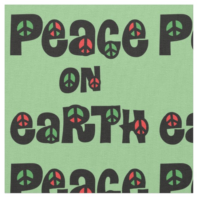 Tela Navidades de Paz en la Tierra (De cerca)