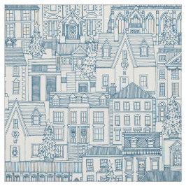 Tela navidades de perla azul