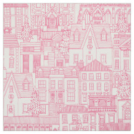 Tela navidades de perlas rosas