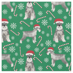 Tela navidades de perro schnauzer