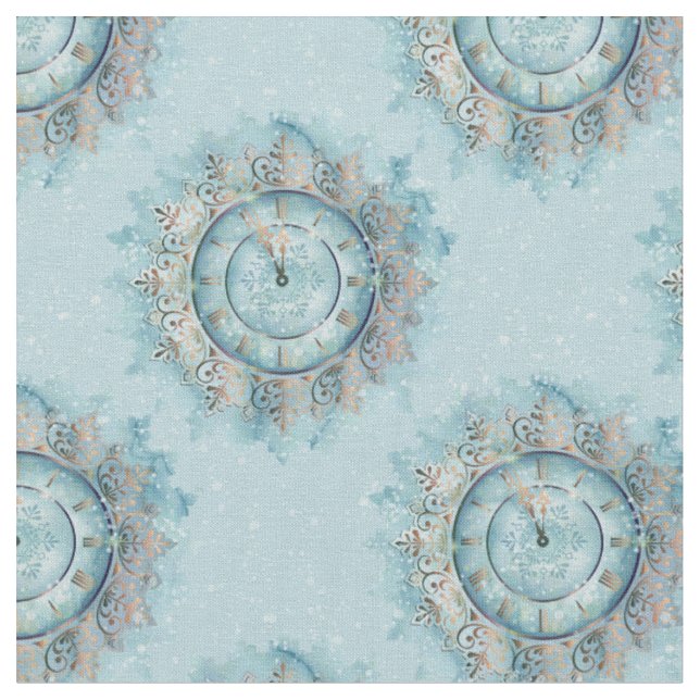 Tela Navidades de reloj Mandala (De cerca)