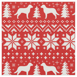 Tela Navidades de Silhouettes de Chesapeake Bay Retriev