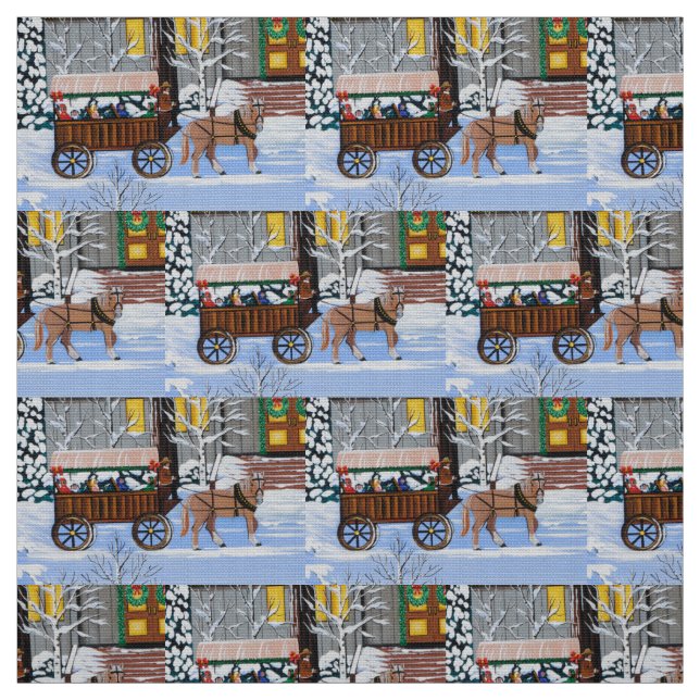 Tela Navidades de Wagon Ride (Retal)