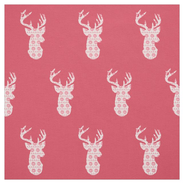 Tela Navidades de Winter Knit Reindeer Fabric (Retal)