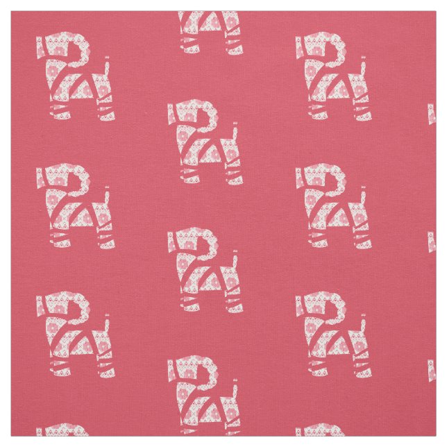 Tela Navidades de Winter Knit Yule Bock Fabric (Retal)