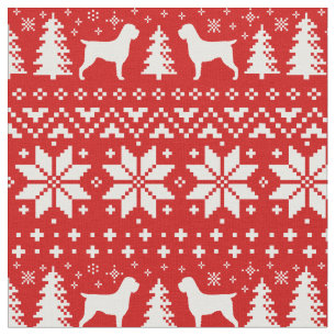 Tela Navidades del Griffon Silhouettes con la cabeza cu