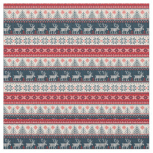 Tela Navidades del patrón de Knit Faux