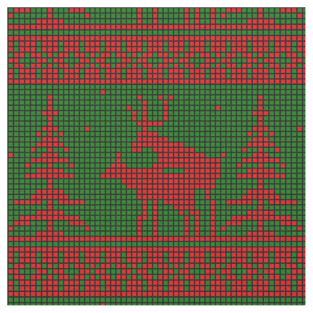 Tela navidades desagradables de renos (De cerca)