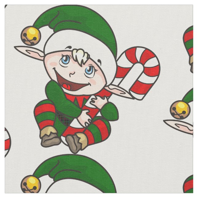 Tela navidades elefantes para bebés (De cerca)