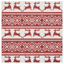Tela Navidades escandinavos rojos