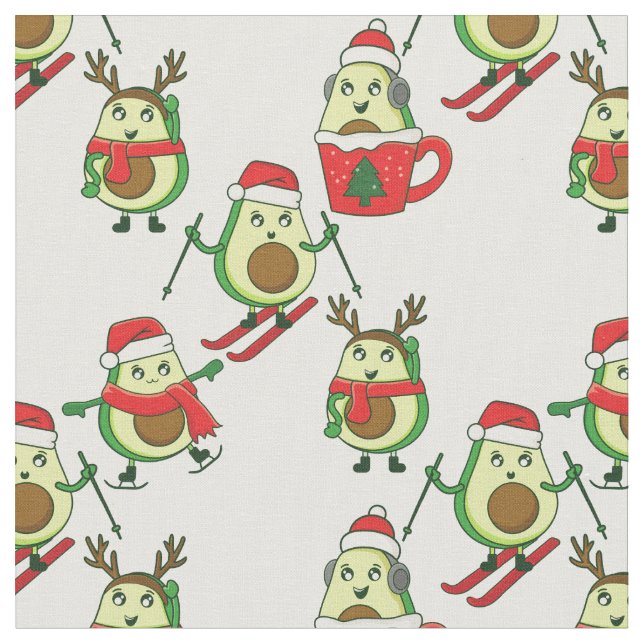 Tela navidades feos aguacate ski santa (De cerca)