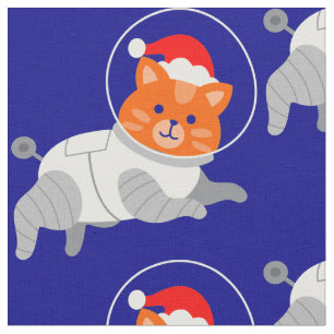 Tela navidades feos de gato astronauta santa