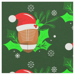Tela navidades feos deportes de fútbol navidad holly