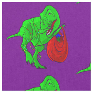 Tela navidades feos dinosaurio tyrannosaurus rex