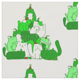 Tela navidades feos festividades del árbol del gato