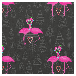 Tela navidades feos flamingo caramelos