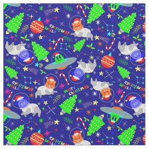 Tela navidades feos gato alien santa dog
