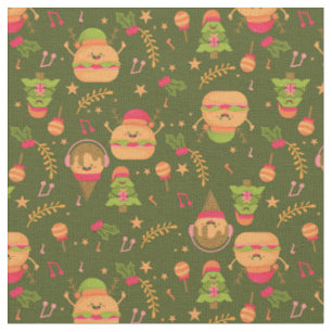 Tela navidades feos helados santa burger