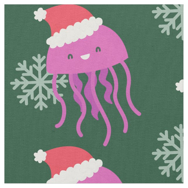 Tela navidades feos jellyfish santa snowflake (De cerca)