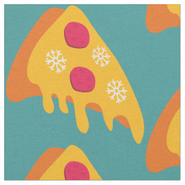 Tela navidades feos pepperoni pizza copos de nieve invi