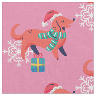 Tela navidades feos perro santa xmas snowflake