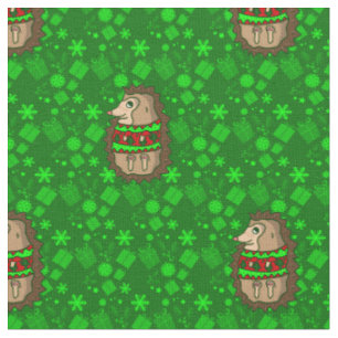 Tela navidades feos suéter hedgehogs