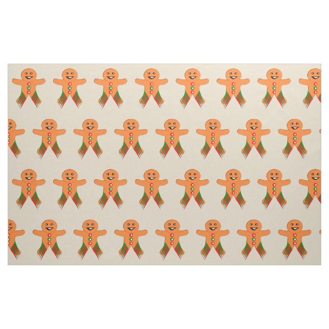 Tela Navidades Fiesta Gingerbread Man Craft Fabric ("Cuarto gordo" (fat quarter))