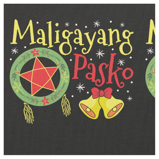 Tela Navidades filipinos Maligayang Pasko (De cerca)