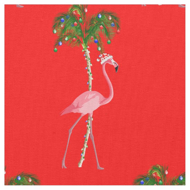 Tela Navidades Flamingo (De cerca)