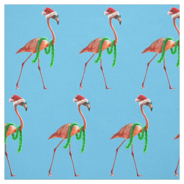 Tela Navidades Flamingo en la playa (Retal)