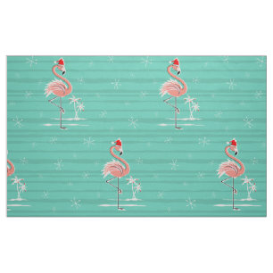 Tela Navidades Flamingo Stripe tejido de gran trama