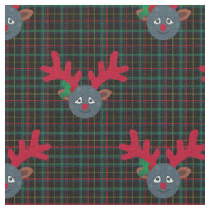Tela navidades fornidos emoji de luna de reno