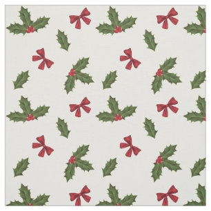 Tela Navidades Frecuentes Plantas Holly Y Patrón De Bar