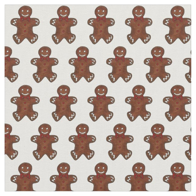 Tela Navidades Gingerbread Man Hombres Cookie Xmas Fabr (De cerca)