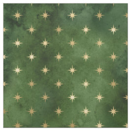 Tela Navidades Green Gold Star Graphic