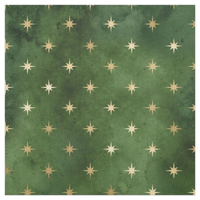 Tela Navidades Green Gold Star Graphic (Retal)