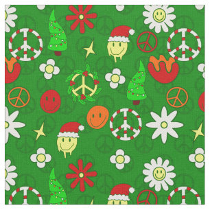 Tela navidades groovy señal de paz cara feliz
