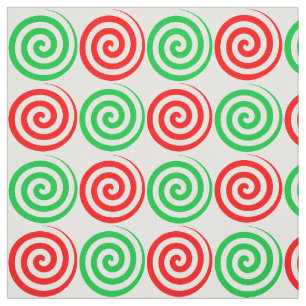 Tela Navidades Holiday Candy Spiral Swirls Red Green