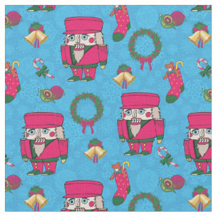 Tela Navidades Juguete de Nutcracker, Patrón de copos d