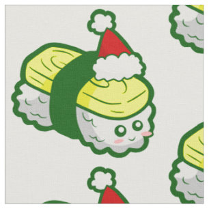 Tela navidades kawaii tamago sushi santa