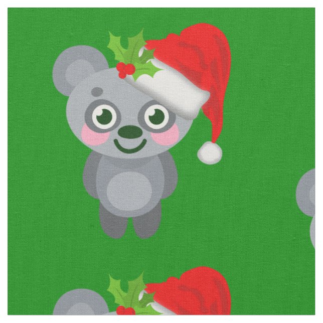 Tela navidades koala santa claus (De cerca)
