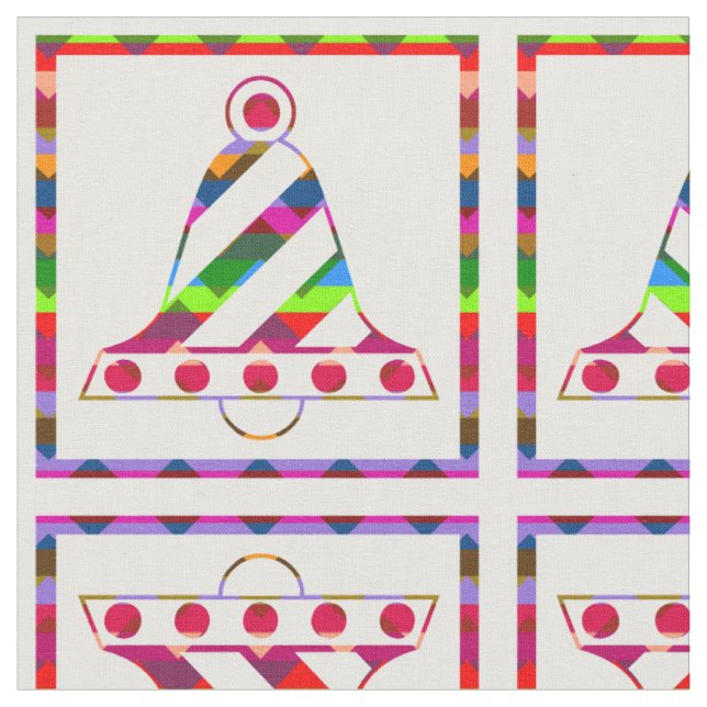 Tela Navidades multicolores (De cerca)