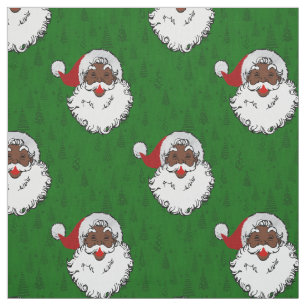 Tela navidades negros de santa claus