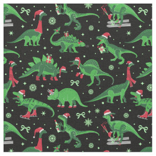 Tela navidades negros dinosaurios estegosaurus tricerat