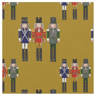 Tela Navidades Nutcracker Trio Gold Fabric