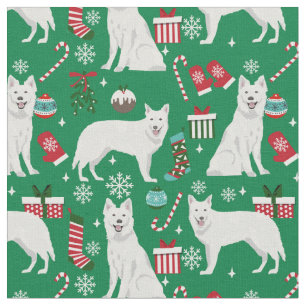 Tela navidades pastores blancos de vacaciones