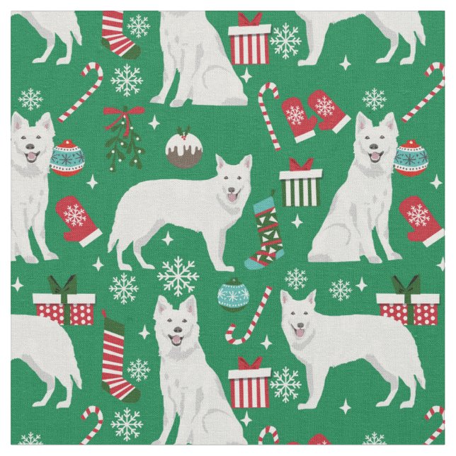 Tela navidades pastores blancos de vacaciones (De cerca)