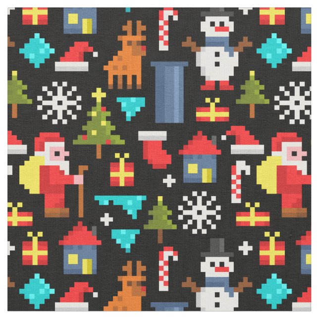 Tela Navidades Pixel (De cerca)