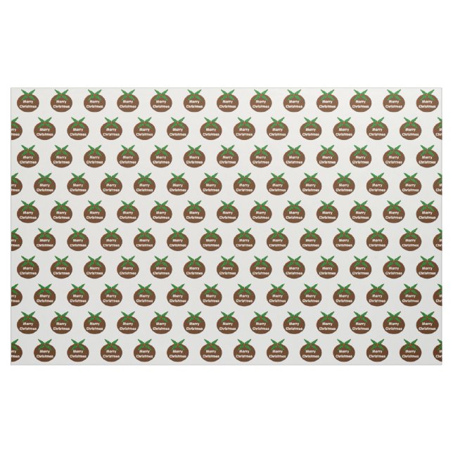 Tela Navidades pudding Personalizado Craft Fabric (Yarda)