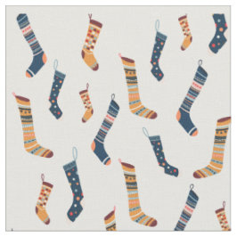 Tela Navidades retro modernos levantan calcetines